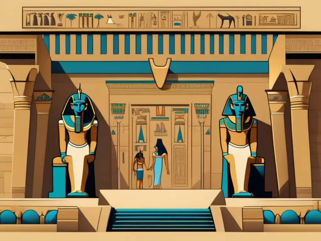 Una ilustración detallada de una tumba egipcia antigua, protegiendo sus secretos de saqueos y desecraciones