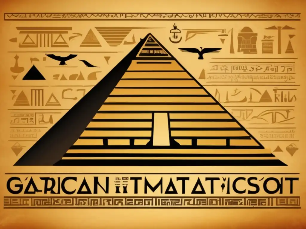 Una ilustración de estilo vintage que muestra la influencia matemática de Egipto en Grecia