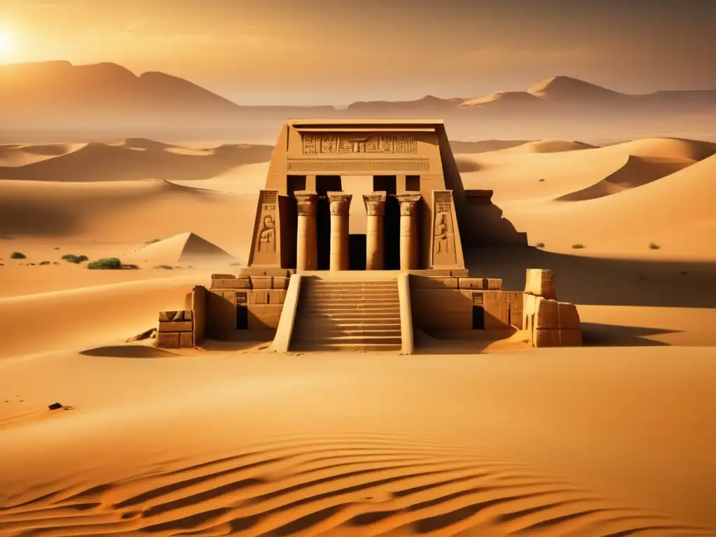 Imagen detallada y de alta resolución de las ruinas de la antigua ciudad de Tanis en Egipto