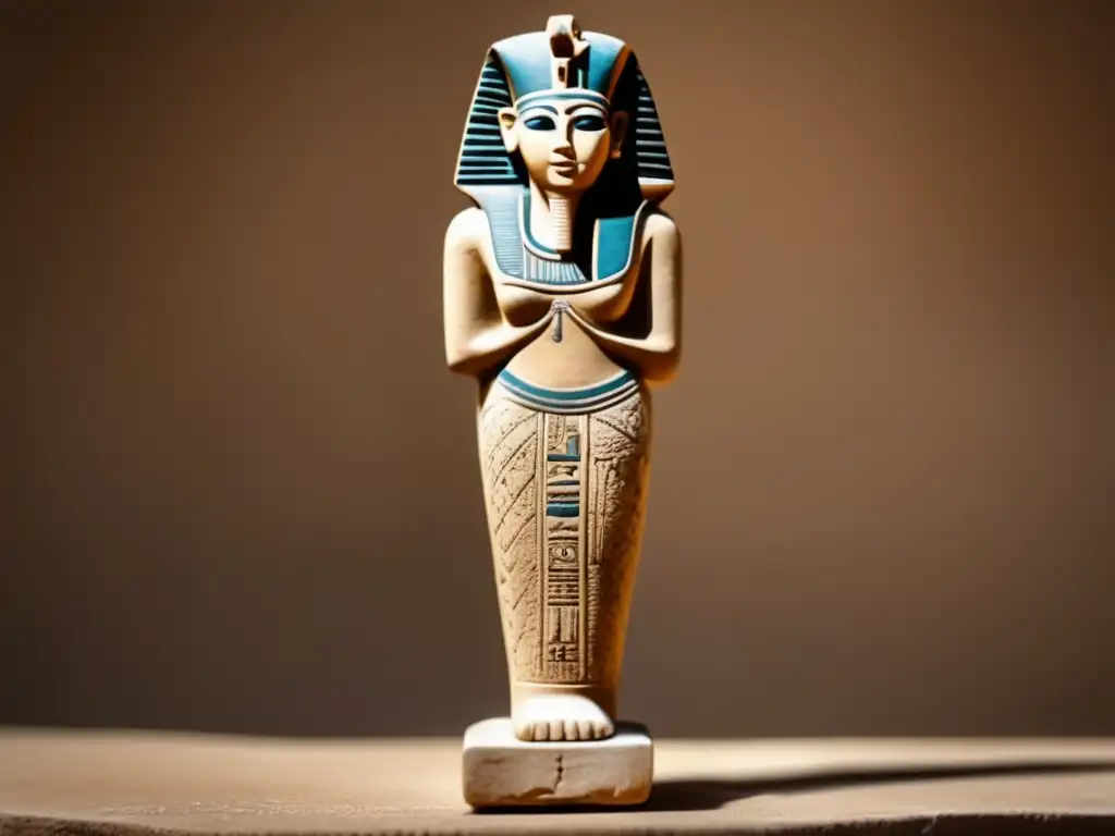 Imagen detallada en 8k de una antigua figura de una diosa de la fertilidad del arte predinástico egipcio