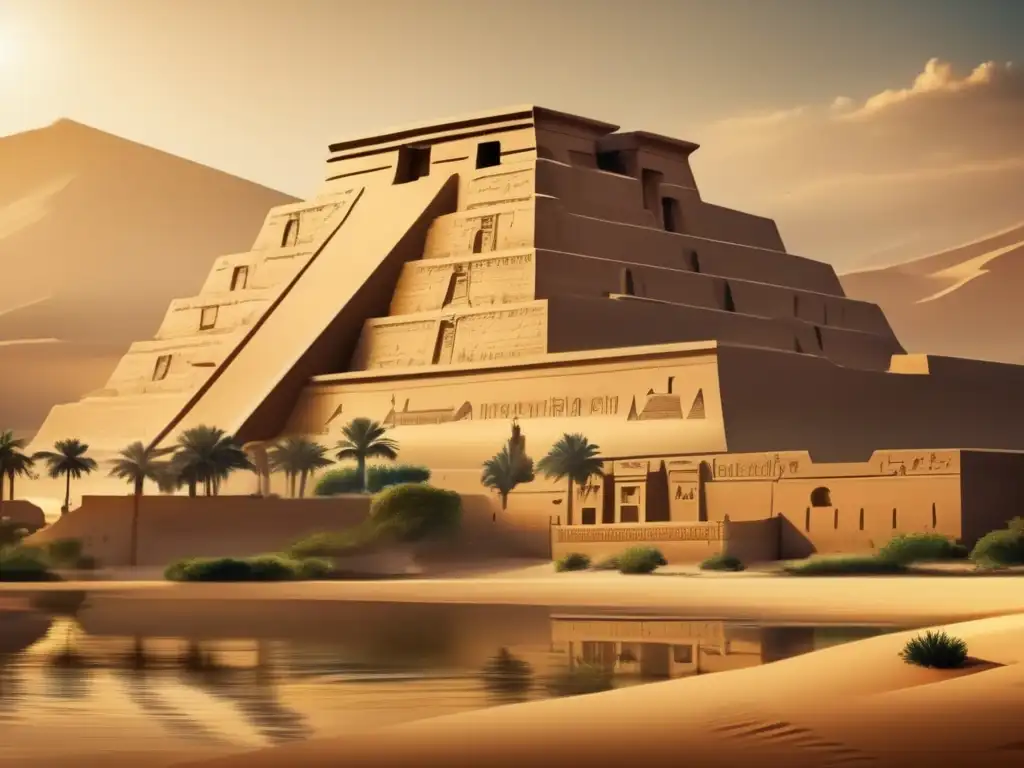 Una imagen detallada de la antigua fortaleza egipcia de Buhen en el río Nilo