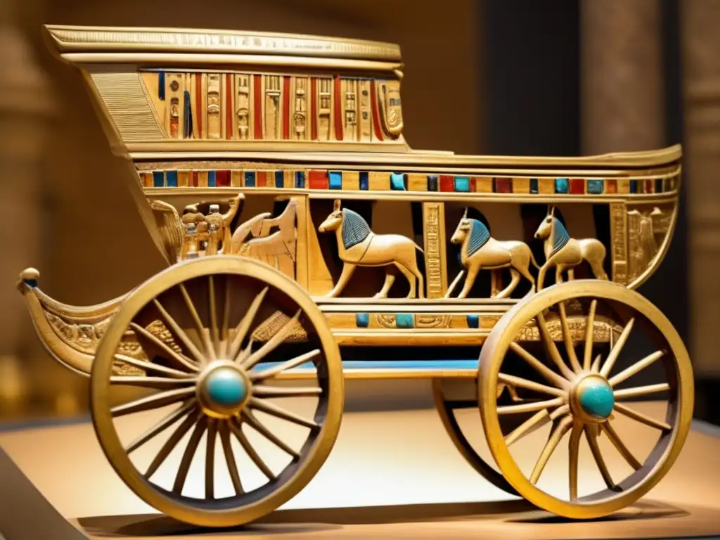 Una imagen detallada del antiguo artefacto egipcio, el 'Carro de Atenas', muestra la revolución religiosa Amarna Egipto