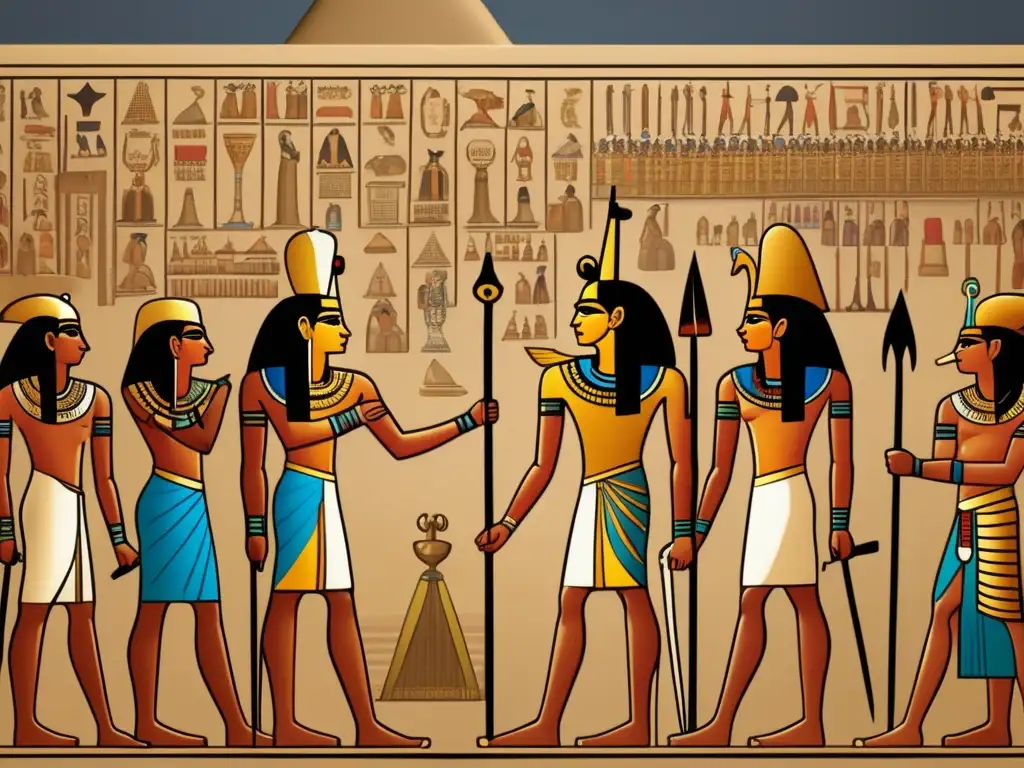 En una imagen de 8K detallada, el antiguo Imperio Egipcio cobra vida con estrategias militares