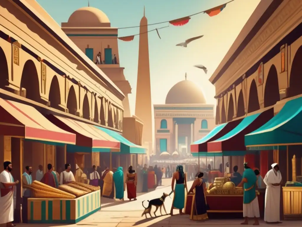 Una imagen detallada de la transición cultural de Egipto a Roma en un estilo vintage