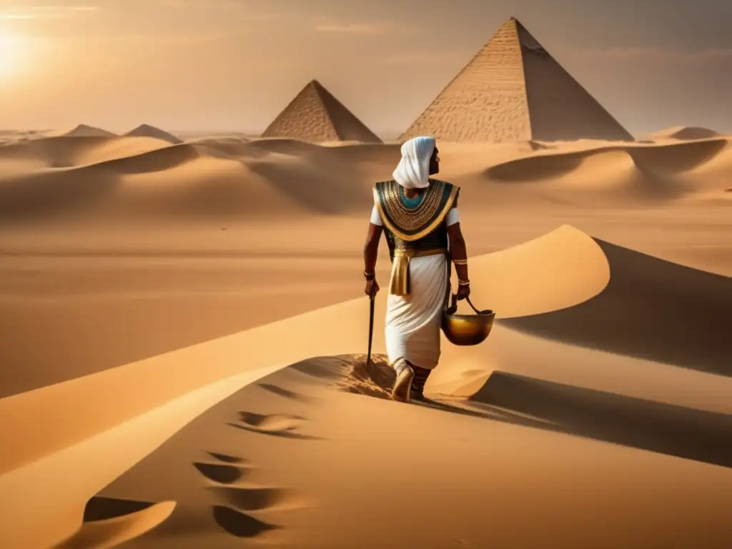 Una imagen detallada en 8k que captura la grandiosidad de Egipto antiguo