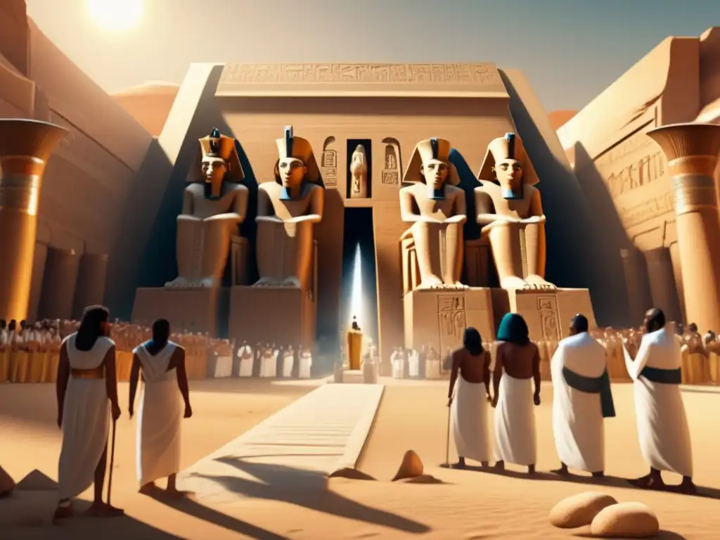 Una imagen detallada de prácticas religiosas del Antiguo Egipto se despliega ante nosotros
