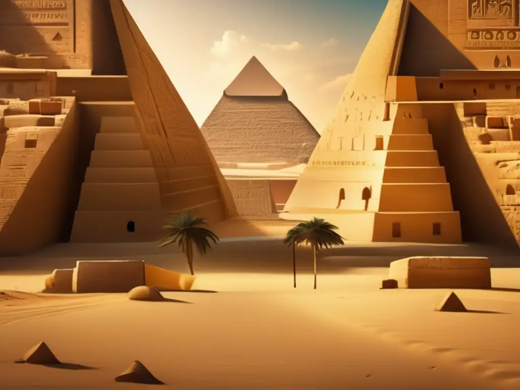 Una imagen en 8k de la majestuosa entrada de la Gran Pirámide de Giza, resaltando el significado cultural de las puertas de la arquitectura egipcia