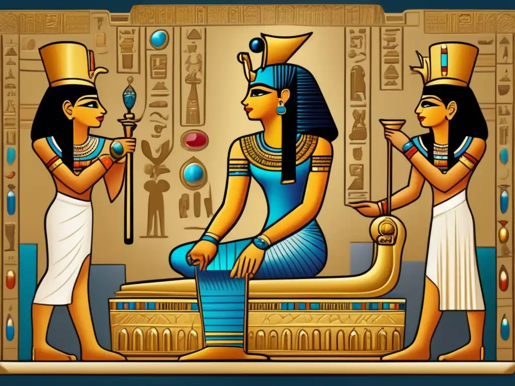 Una imagen ultradetallada en 8k muestra la corte real del Antiguo Egipto