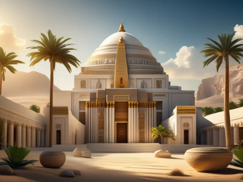Una imagen ultradetallada en 8k de la majestuosa 'Capilla Blanca Senusret I' en Egipto