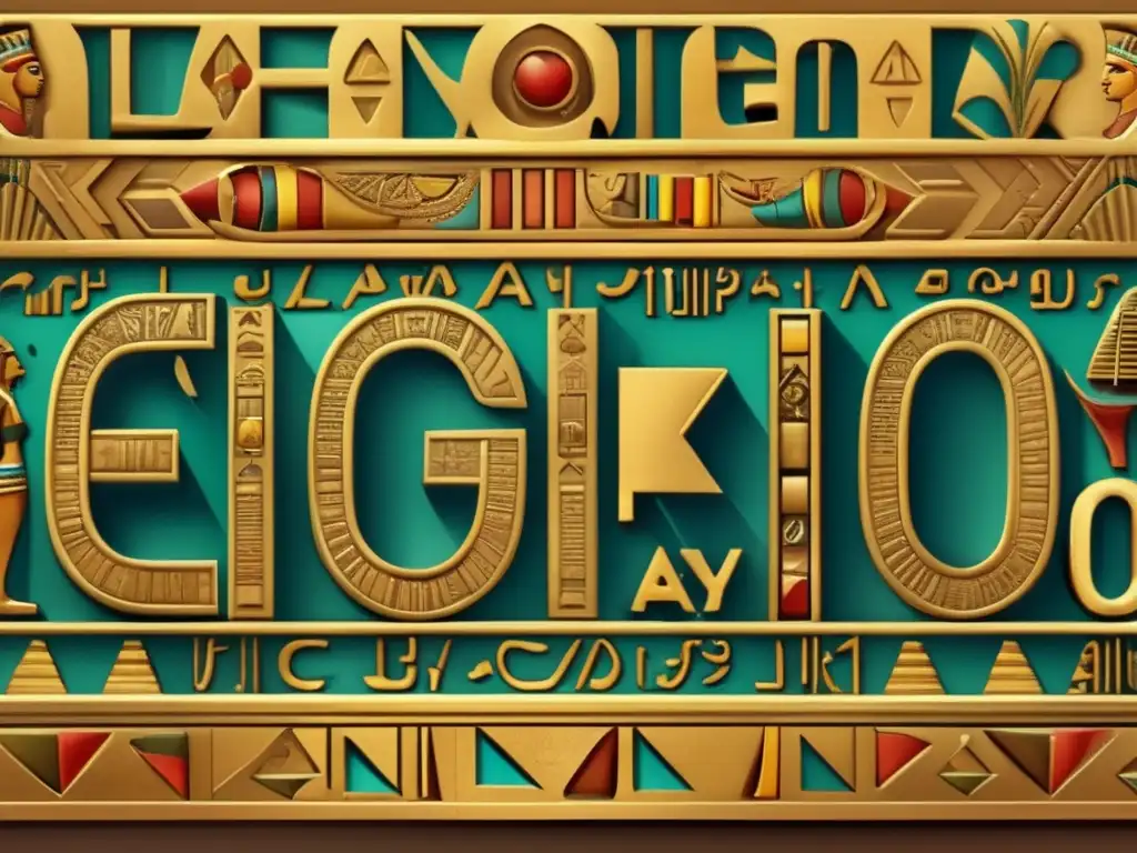 Imagen vintage del alfabeto egipcio: Origen y relación con nuestro alfabeto actual