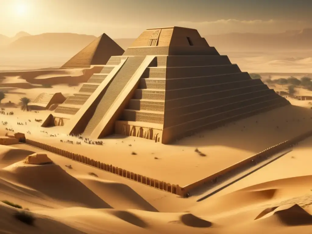 Una imagen vintage cautivadora transporta a la necrópolis sagrada de Sakkara