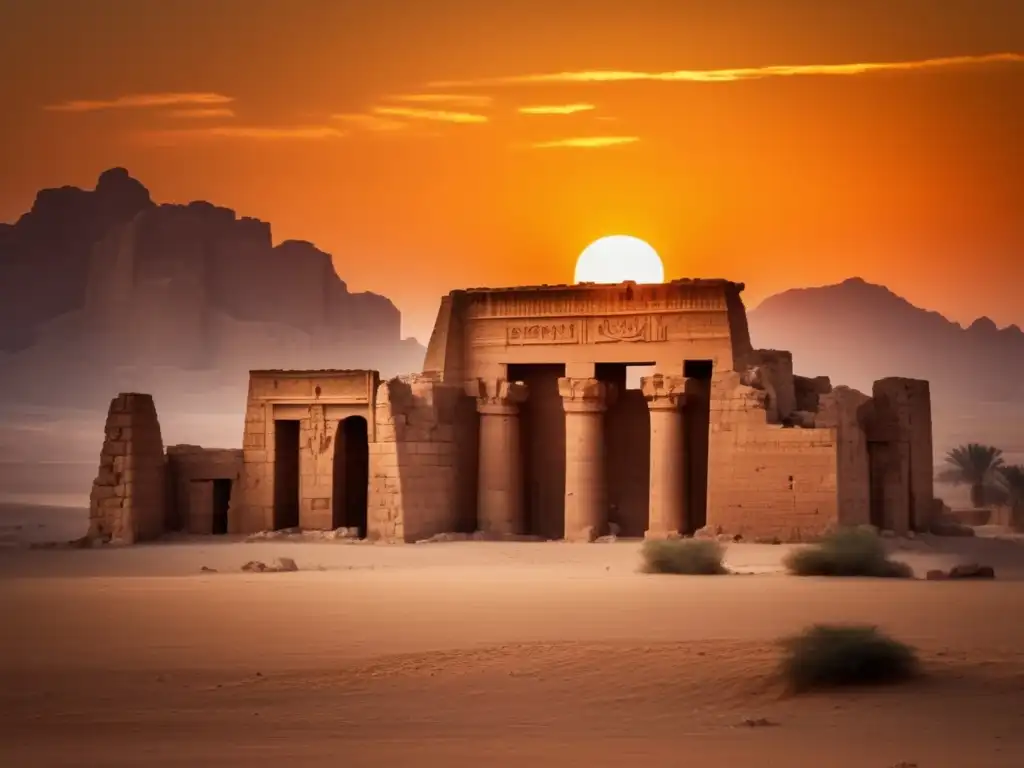Una imagen vintage que muestra las majestuosas ruinas de la antigua fortaleza de la Puerta del Faraón, en el corazón del Sinaí