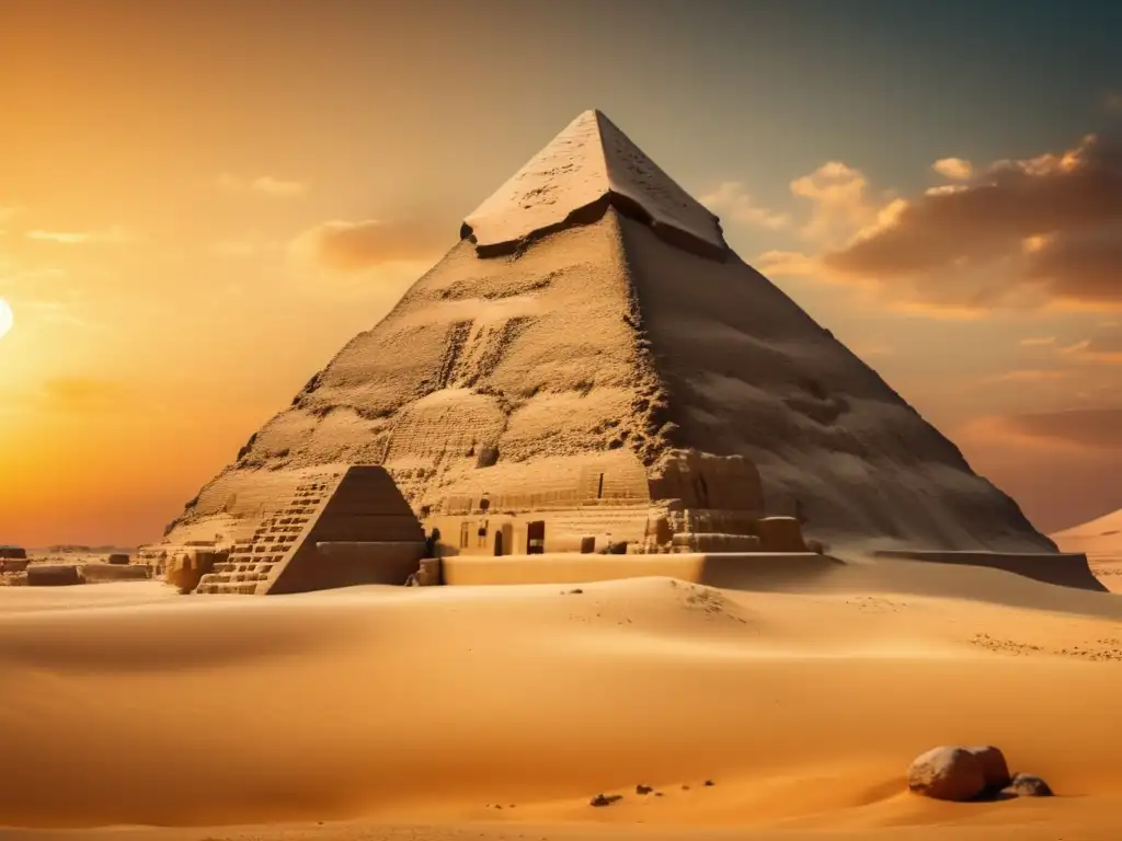 Imponente mastaba antigua en Egipto, muestra la importancia de las mastabas en el desarrollo de las pirámides