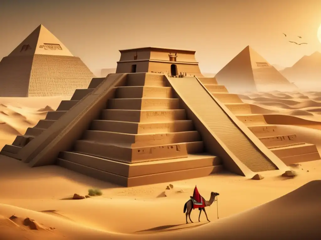 Imponente fortaleza militar en el Antiguo Egipto: una arquitectura detallada que refleja el poderío y la estrategia del tiempo