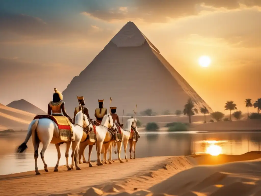 Imponente imagen de Pepy I consolidando su poder en el antiguo Egipto