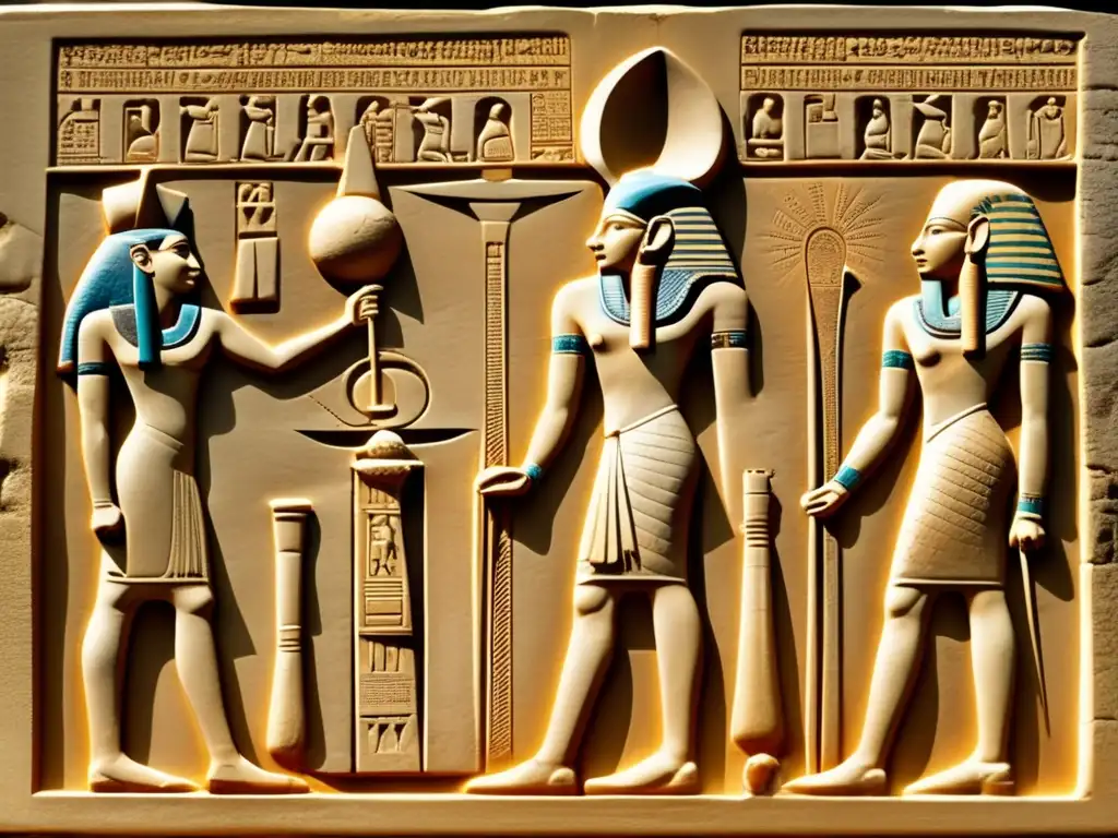 Imponente imagen vintage de la famosa Estela de los Límites de Akhenaten