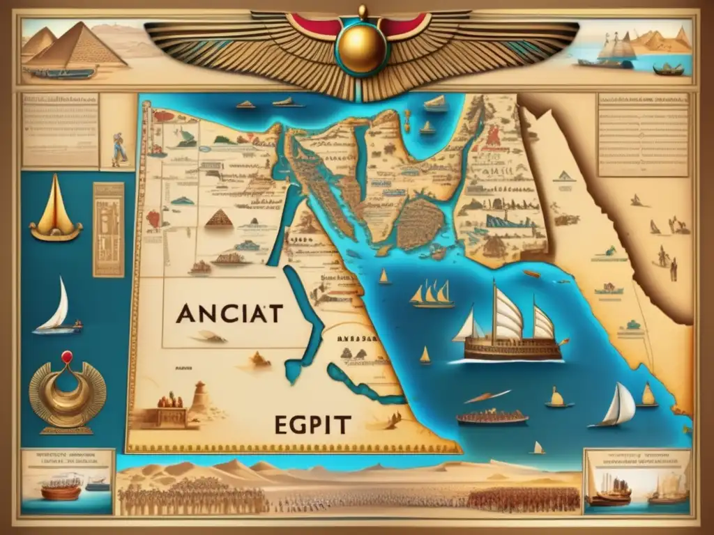 Imponente mapa del antiguo Egipto destaca conflictos marítimos en el Mar Rojo