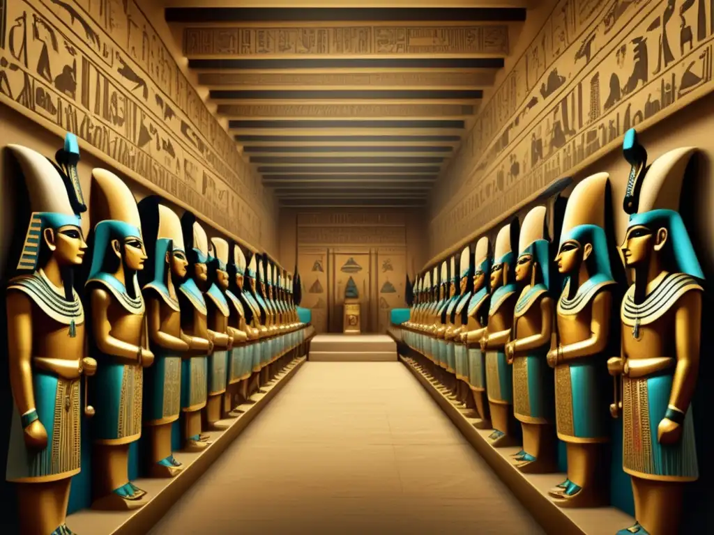 Imponente sala de antigüedades egipcias
