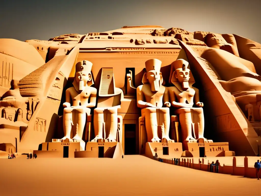 Imponentes templos de Abu Simbel, obra de Ramsés II, faraón constructor de monumentos