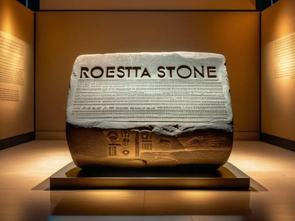 La importancia del Rosetta Stone en Egipto se revela en esta imagen nostálgica del icónico artefacto en un museo