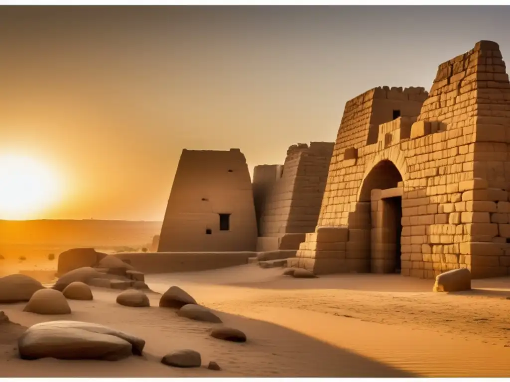 Una impresionante fotografía vintage captura la ingeniería intrincada de las Fortificaciones del Desierto en Nubia