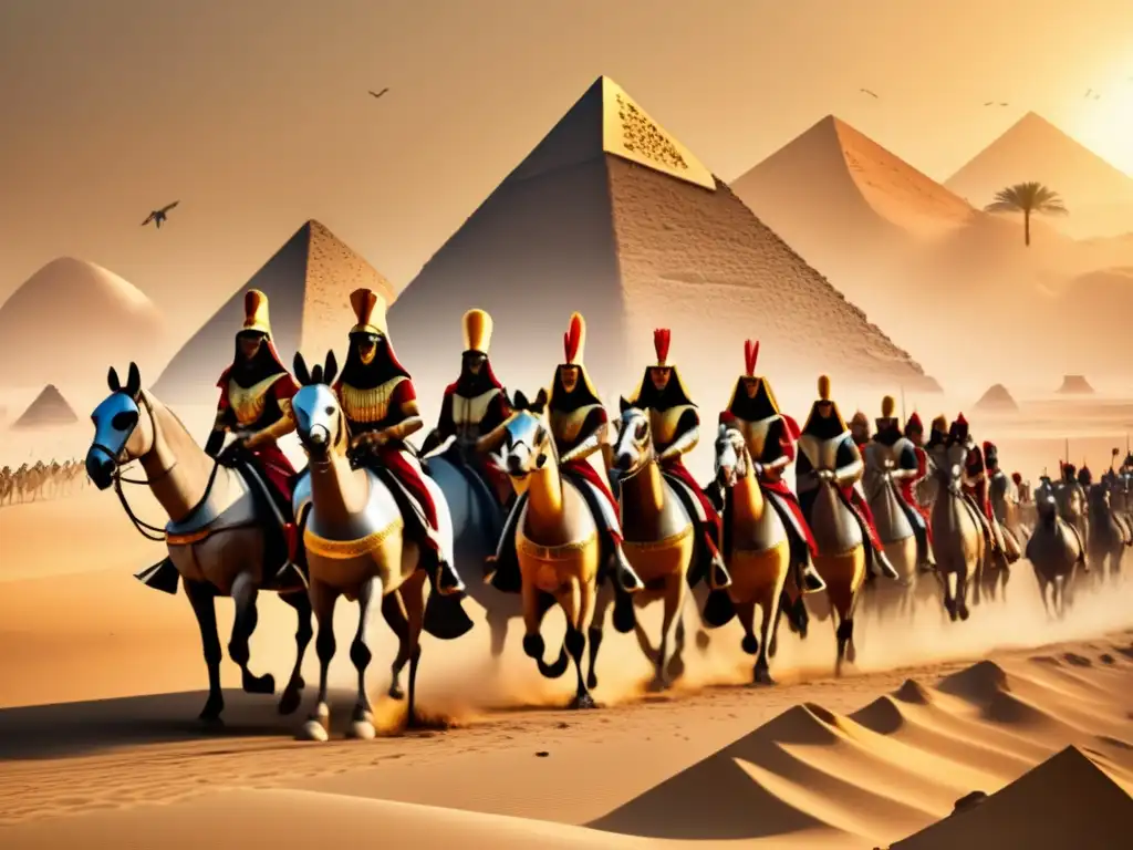 Impresionante procesión militar del antiguo Egipto