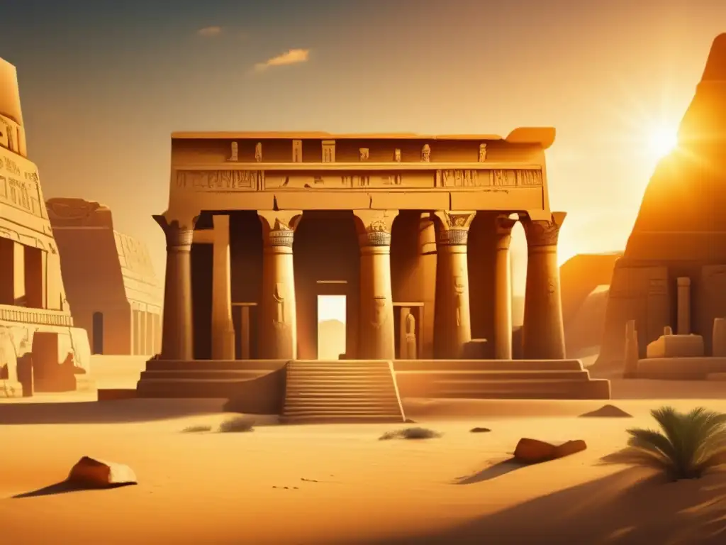 Un impresionante templo egipcio parcialmente restaurado emerge en nuestras mentes
