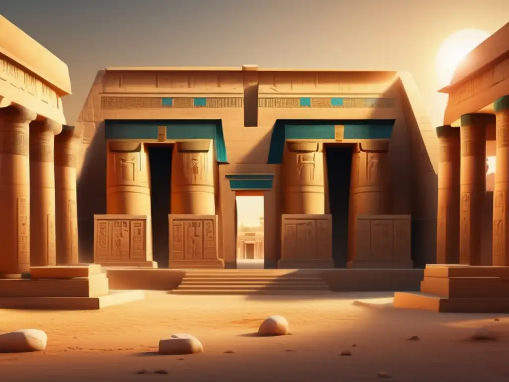 Un impresionante templo en Egipto muestra rituales de curación en la civilización egipcia al atardecer