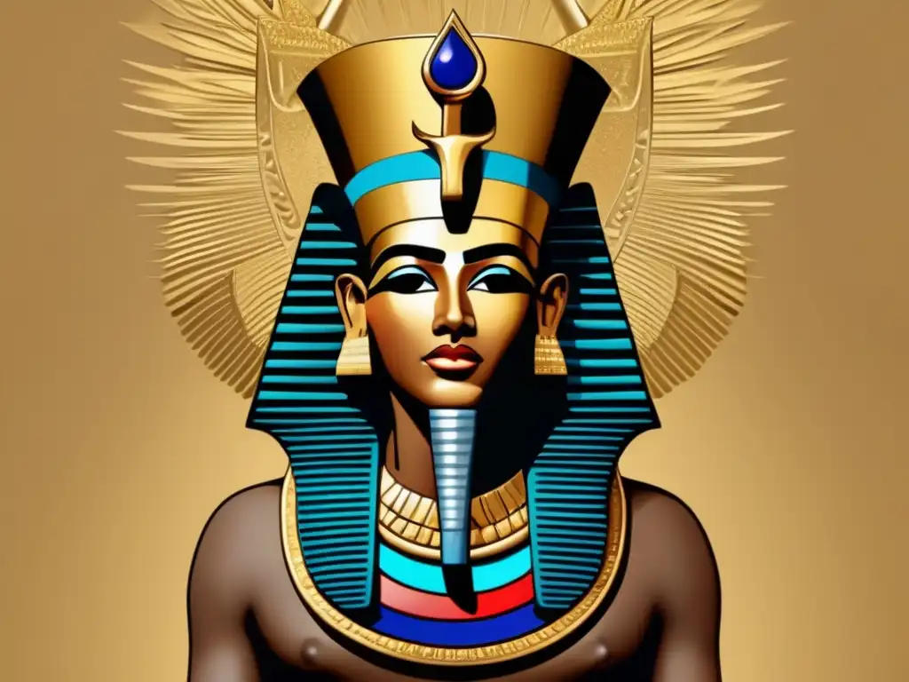 Una ilustración vintage muestra la influencia de las coronas y tocados del arte egipcio en la cultura contemporánea