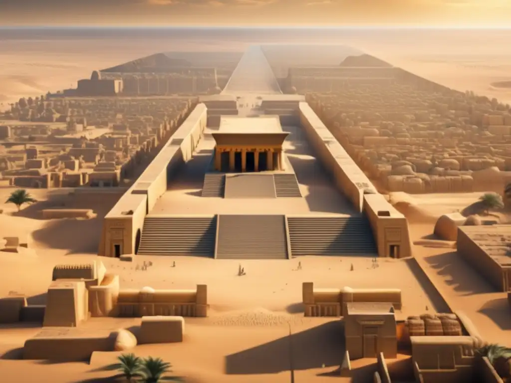 La influencia política de Memphis y Abydos en Egipto, una imagen detallada en 8k que muestra su legado histórico