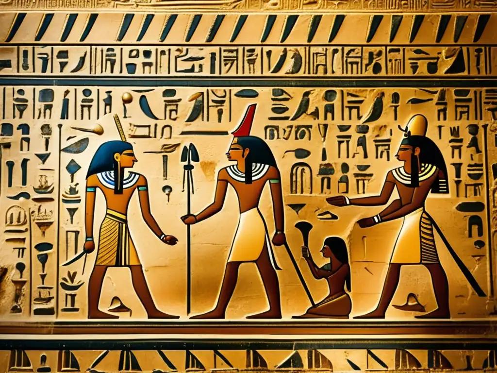 Inscripciones tumba Seti I: Exquisitos jeroglíficos tallados en las paredes, recreando escenas de eternidad y divinidad