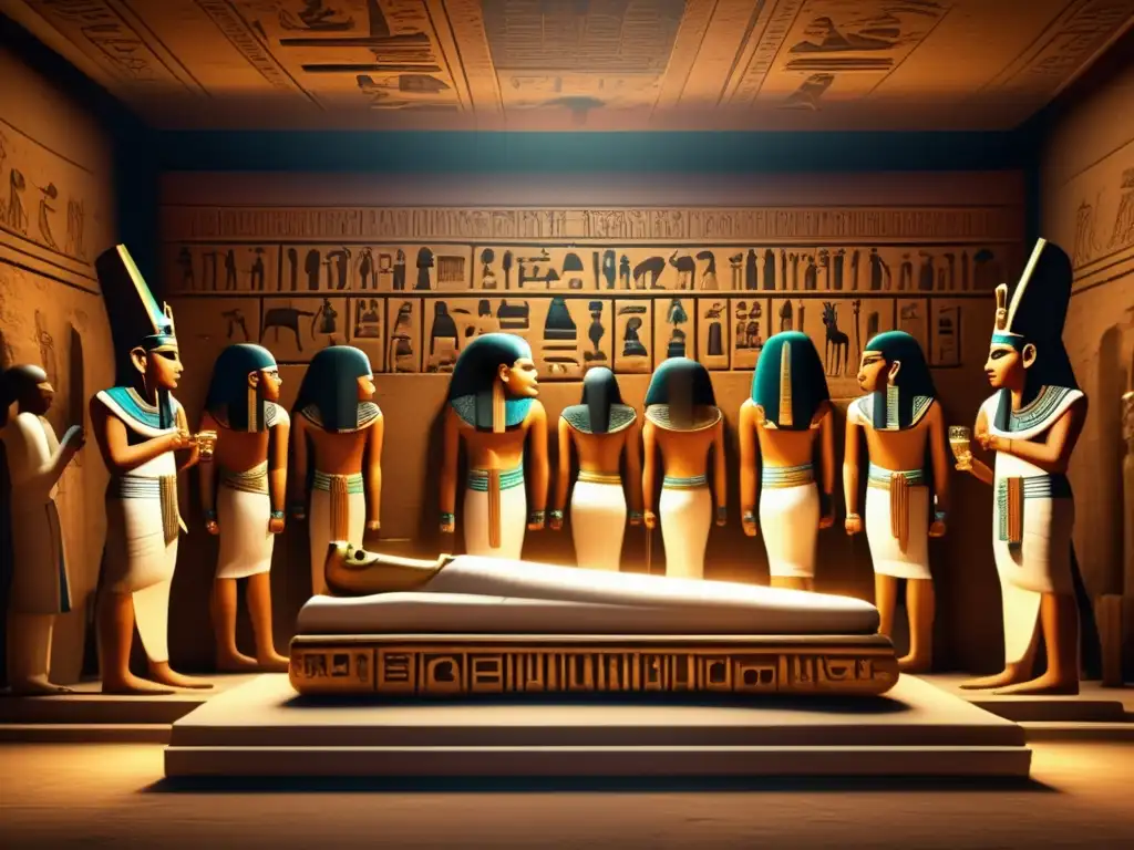 Intenso ritual de momificación en Egipto