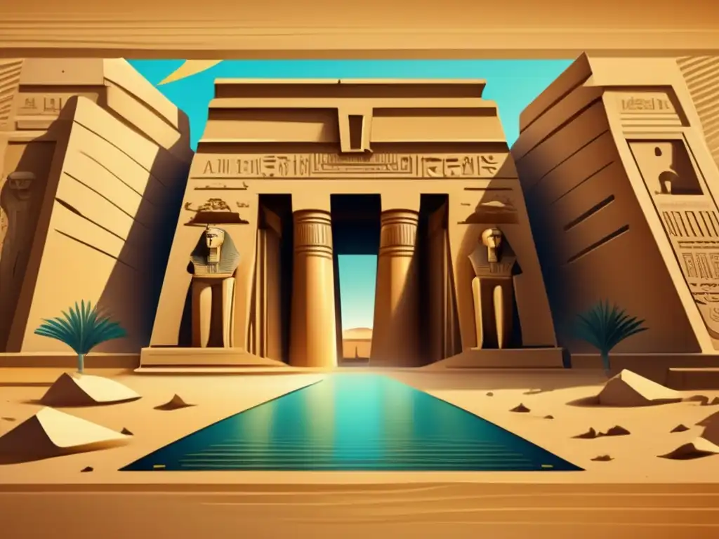 Descubre la magia del antiguo Egipto en este fascinante templo con jeroglíficos