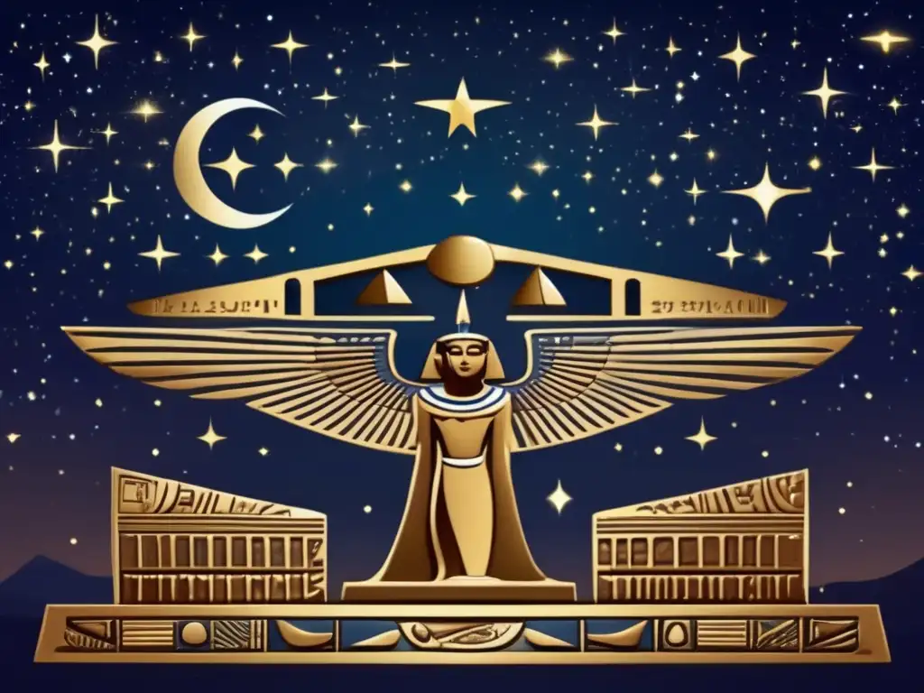 Un mágico cielo nocturno egipcio muestra la alineación de estrellas