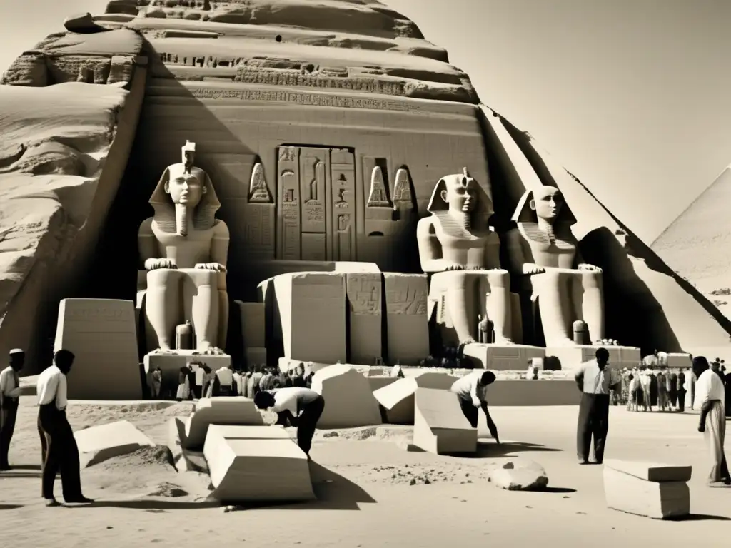 Magistrales técnicas de construcción de la Esfinge de Giza se revelan en esta cautivadora imagen en blanco y negro