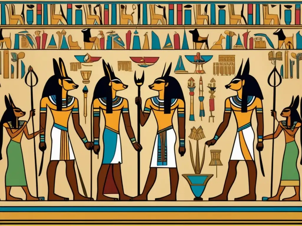 En la majestuosa Ceremonia del Pesaje del Corazón en Egipto, Anubis preside el proceso