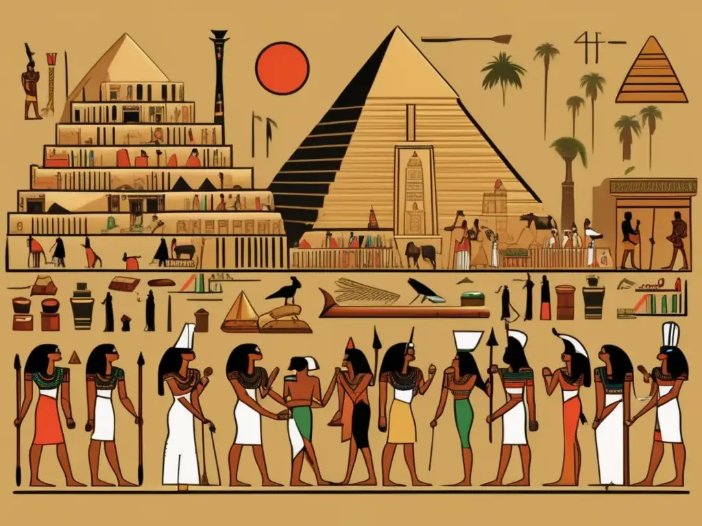La majestuosa imagen vintage muestra el aporte egipcio a matemáticas antiguas