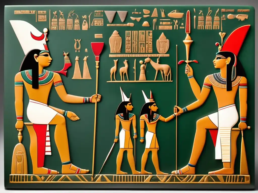 La majestuosa paleta de Narmer muestra los símbolos que unificaron Egipto, en una atmósfera vintage llena de significado