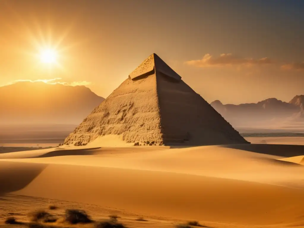 La majestuosa pirámide de Hawara emerge en el desierto, rodeada de complejos funerarios faraón Amenemhat III
