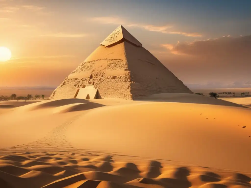 La majestuosa Pirámide de Unas emerge del paisaje arenoso de Egipto