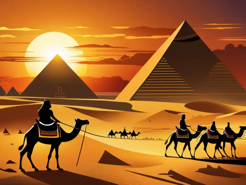 La majestuosidad de la antigua civilización egipcia se revela en esta impresionante imagen vintage
