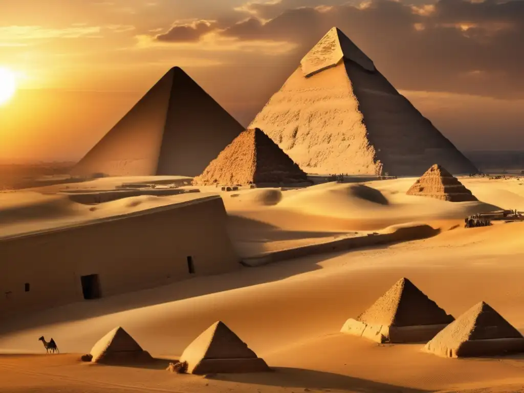 La majestuosidad del antiguo Egipto durante el Imperio Antiguo se refleja en esta imagen vintage
