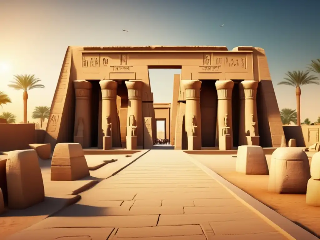 La majestuosidad de la Arquitectura del Tercer Periodo Intermedio del Antiguo Egipto cobra vida en esta imagen de alta definición