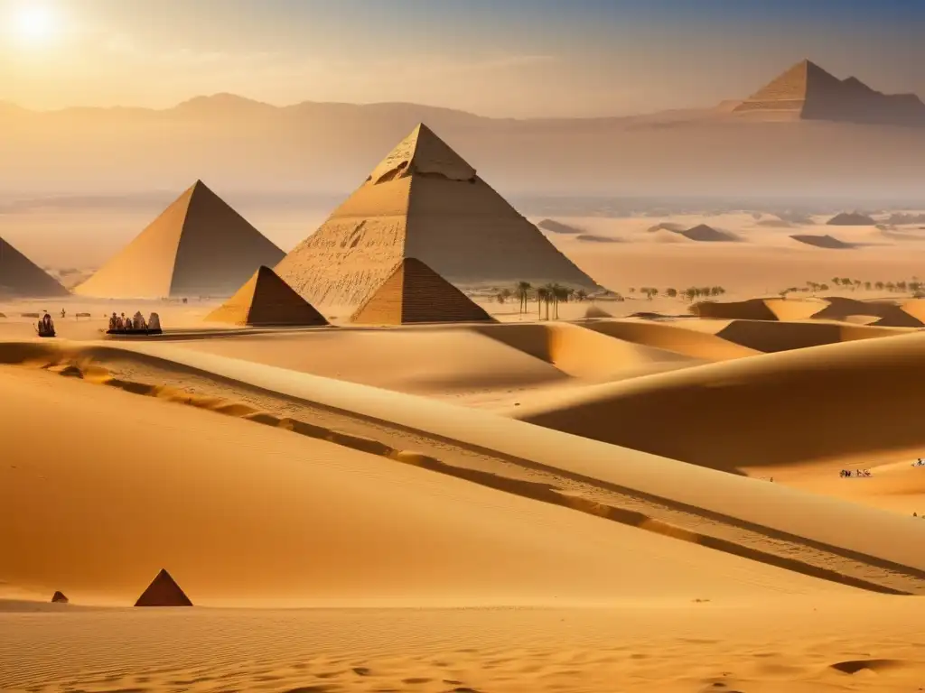 La majestuosidad de los complejos funerarios faraón Amenemhat III se revela en esta imagen vintage