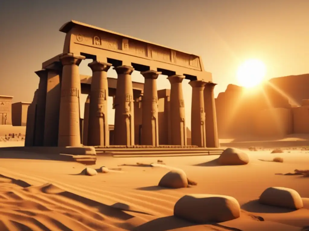 La majestuosidad del Ramesseum en todo su esplendor, un épico escenario del antiguo Egipto
