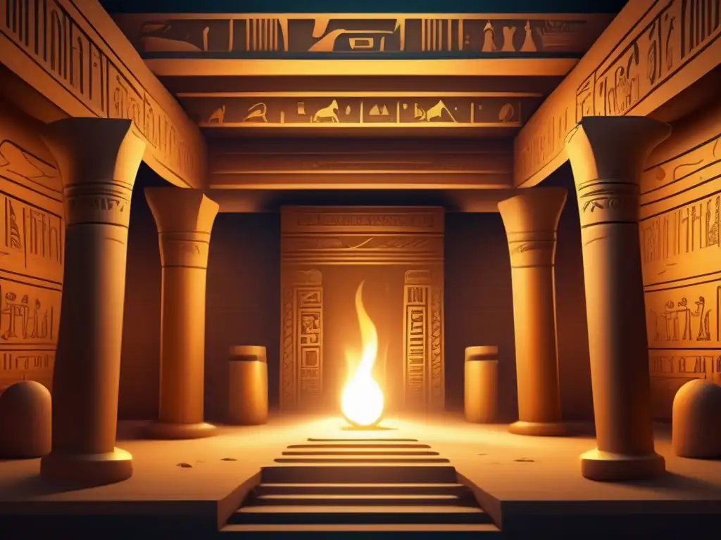 Descubre la majestuosidad de las estructuras subterráneas del Antiguo Egipto en esta ilustración detallada