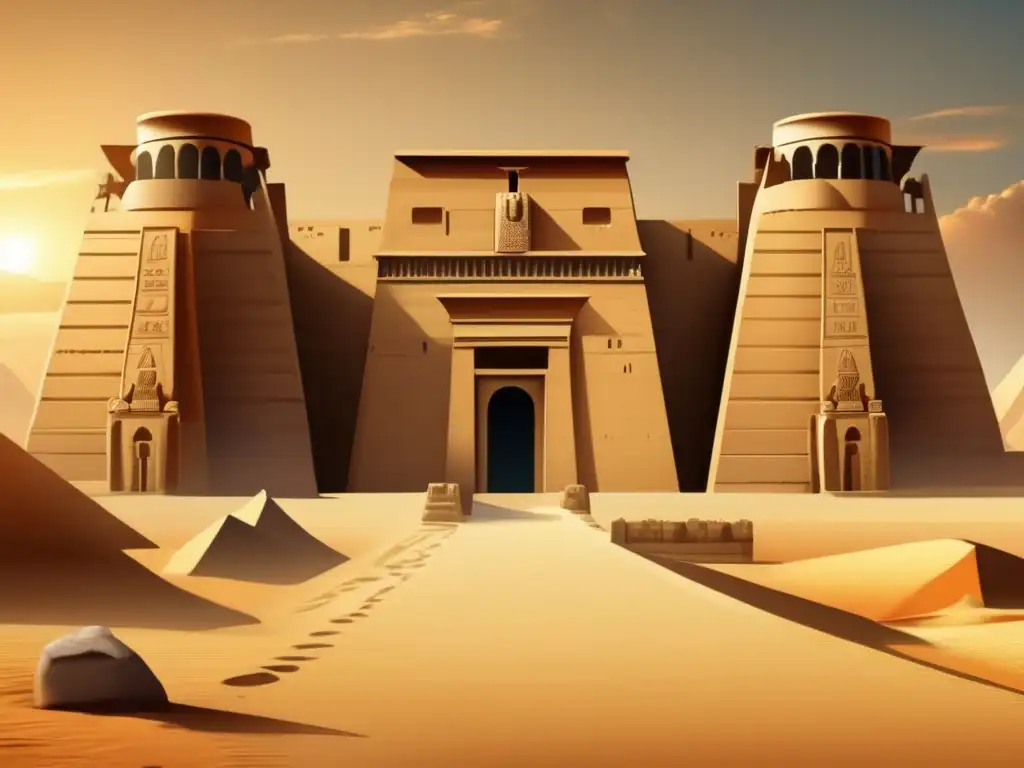 La majestuosidad de la fortaleza de Buhen en el Antiguo Egipto se despliega en esta imagen de arquitectura militar