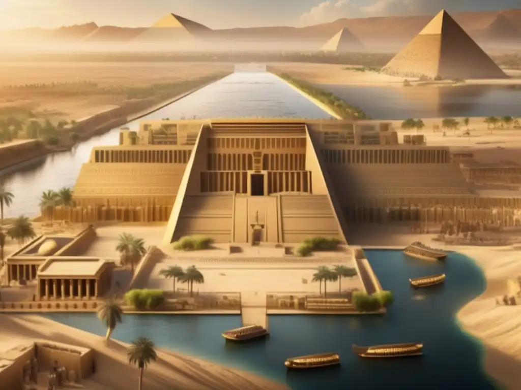La majestuosidad de la organización administrativa en el Antiguo Egipto se revela en una impresionante imagen ultradetallada en 8k