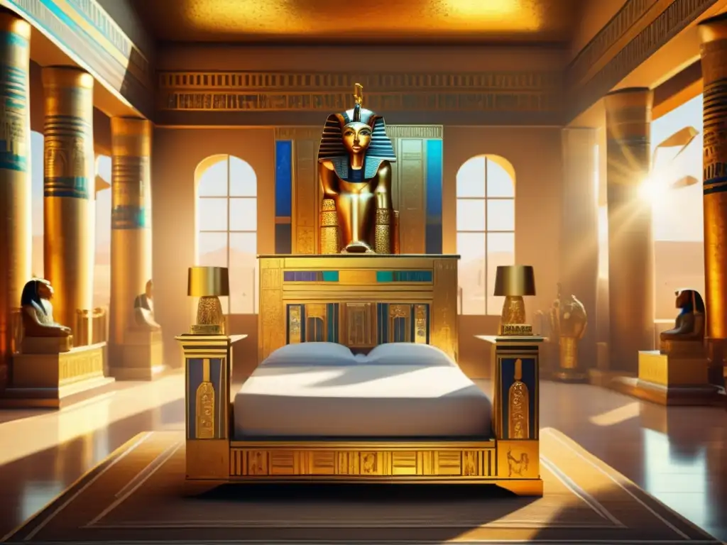 La majestuosidad del reinado de Tutankamón en el antiguo Egipto se refleja en esta imagen vintage
