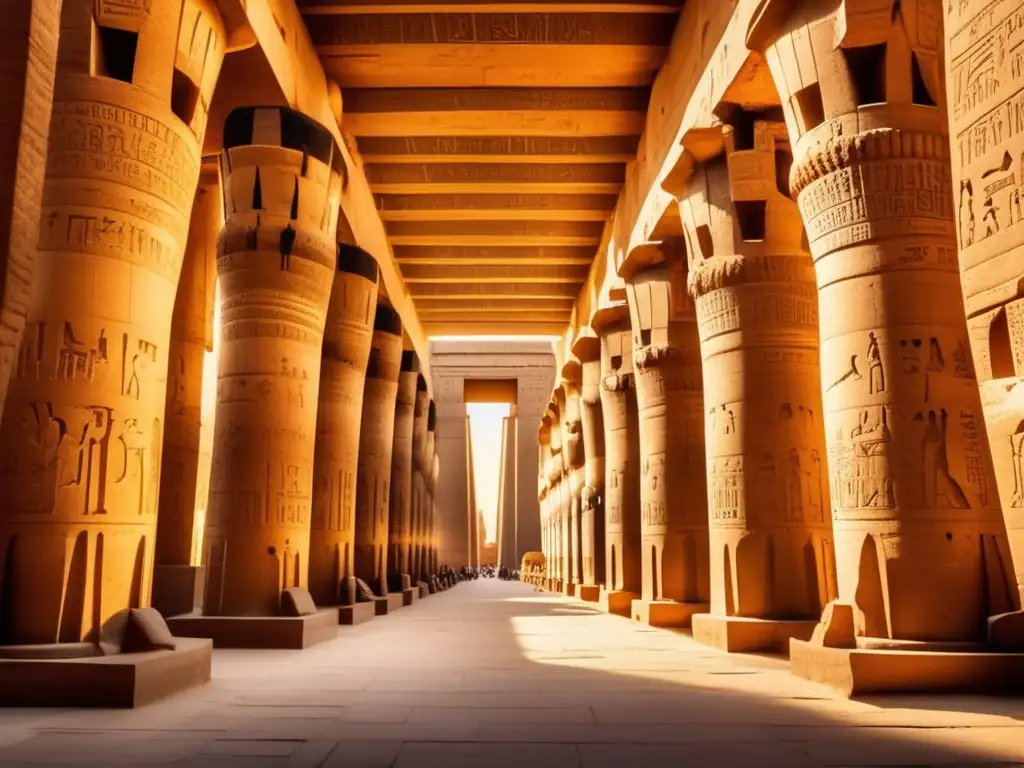 La majestuosidad del Templo de Luxor en Egipto, con su arquitectura detallada y los motivos cósmicos integrados en su estructura
